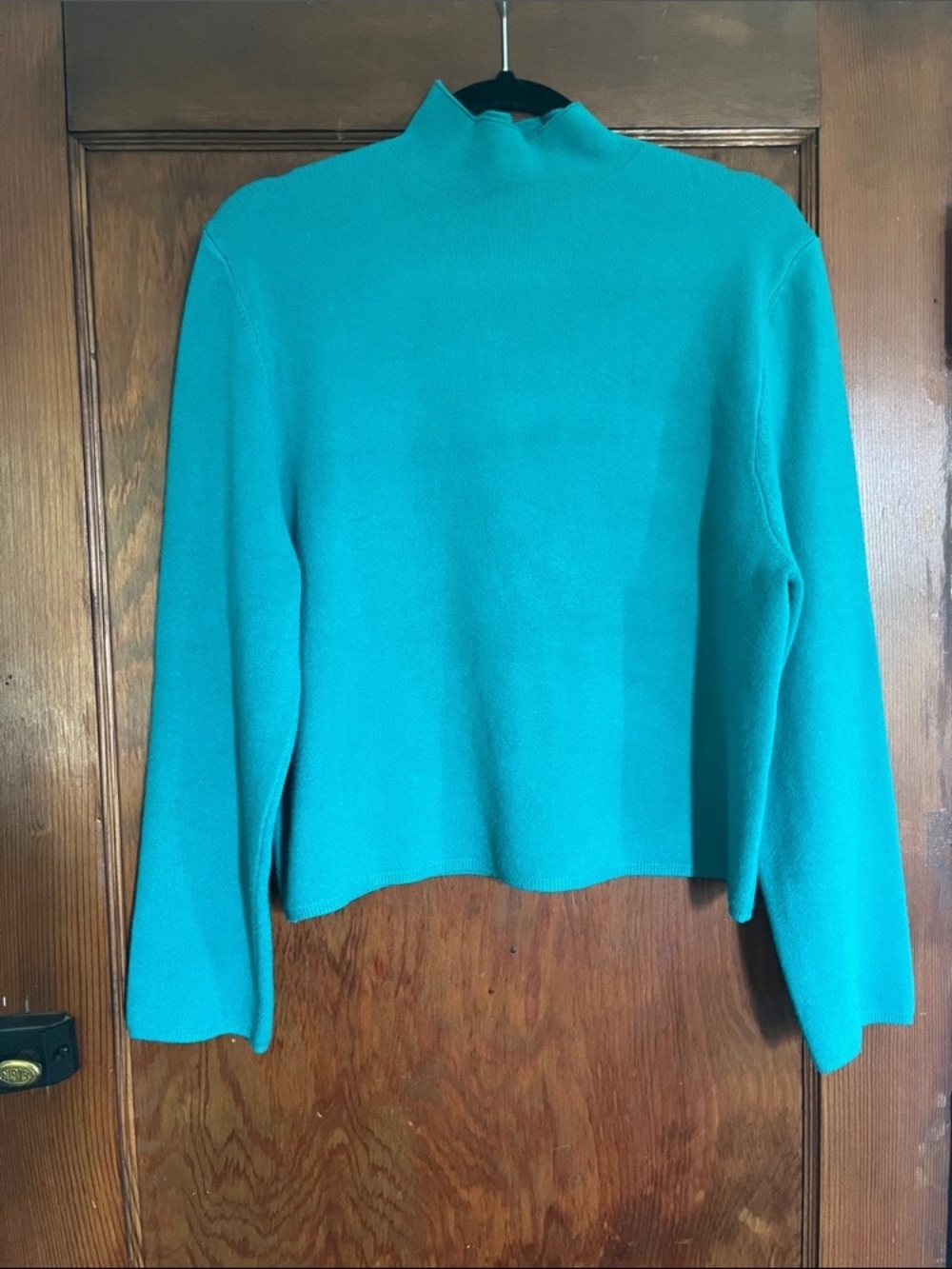 Women’s Teal Mock Neck Sweater